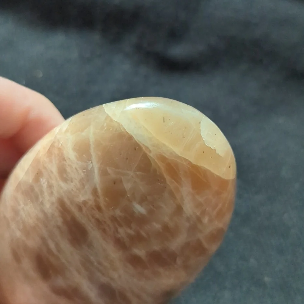 Peach Moonstone Gemstone Polished Freeform Stone - 194 Grams